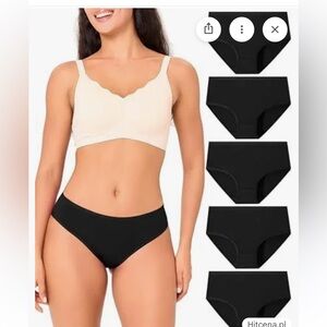 Bamboo Cool Women’s Cool Bikini Black 5 pack, Size Small, NWT